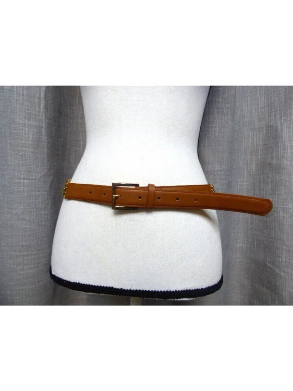 Giani Bernini Metal Link Belt Cognac, Sz. XL